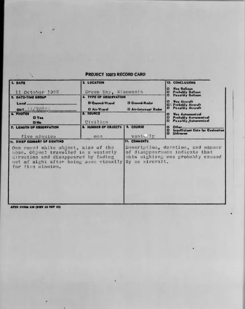 First page of 1956.10 - 7071702 - Green Bay, Wisconsin