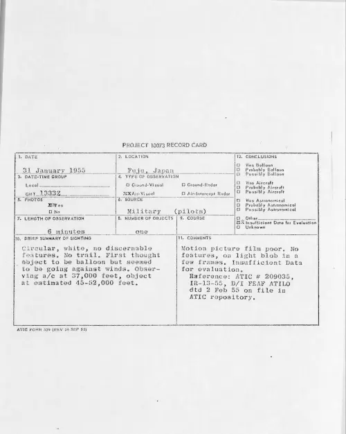 First page of 1955.01 - 6966984 - Fuju, Japan