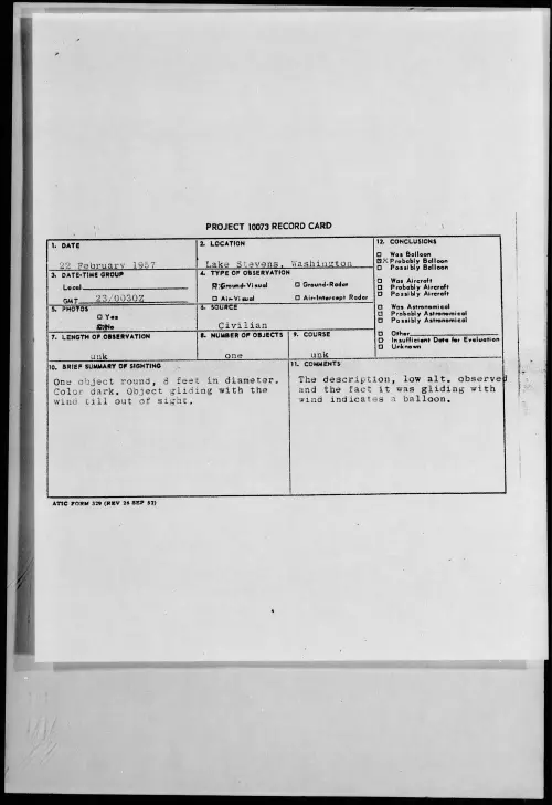 First page of 1957.02 - 6786842 - Lake Stevens, Washington