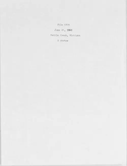 First page of 1960.06 - 6976147 - Battle Creek, Michigan (#6809)
