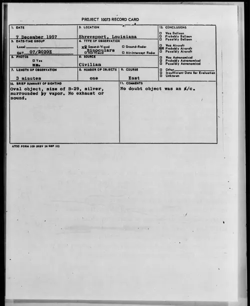 First page of 1957.12 - 6969031 - Shreveport, Louisiana