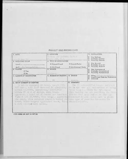 First page of 1959.05 - 8405923 - Boston Air Defense Sector Pease AFB, N. H