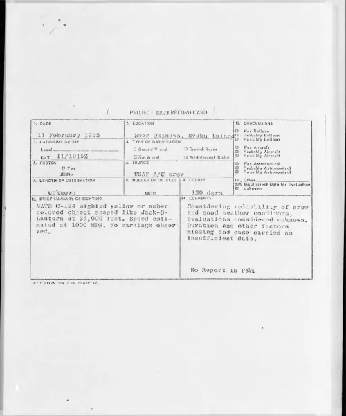 First page of 1955.02 - 6968932 - Near Okinawa, Ryuku Island