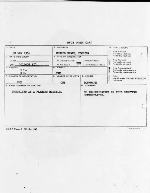 First page of 1954.11 - 6962327 - MEXICO BEACH, FLORIDA