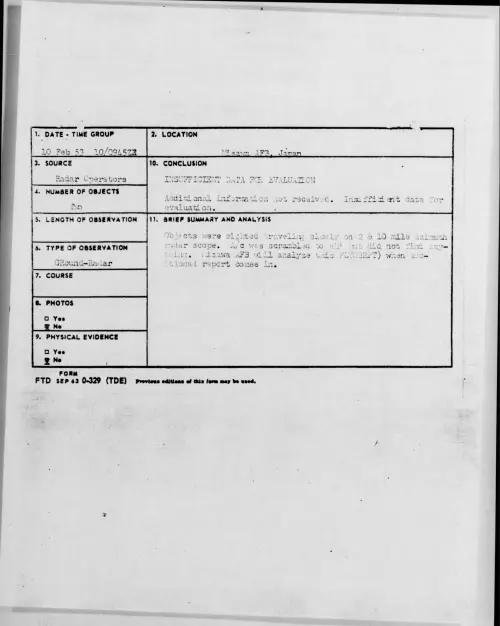First page of 1953.02 - 9551554 - Misawa AFB, Japan