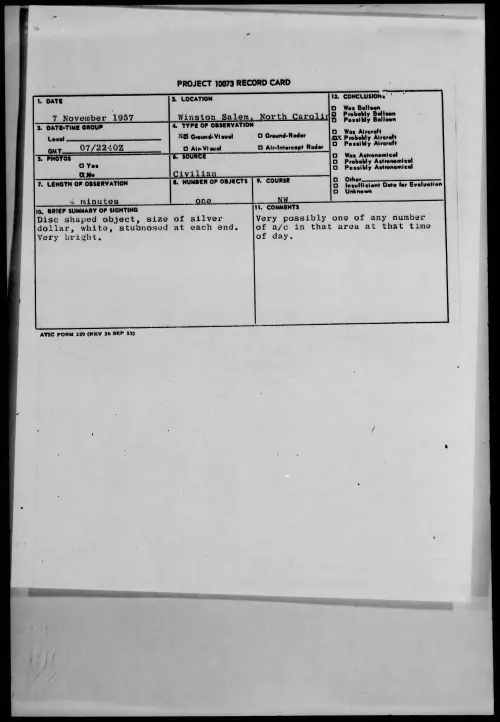 First page of 1957.11 - 6781396 - Winston Salem, North Carolina