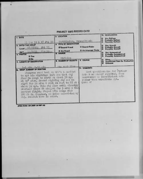 First page of 1959.03 - 9079570 - Worthington, Pennsylvania