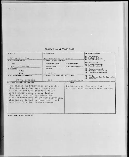 First page of 1957.04 - 6789004 - Harrow, Weald, England