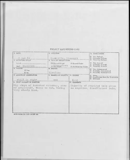 First page of 1958.04 - 6966603 - Boonville, Missouri