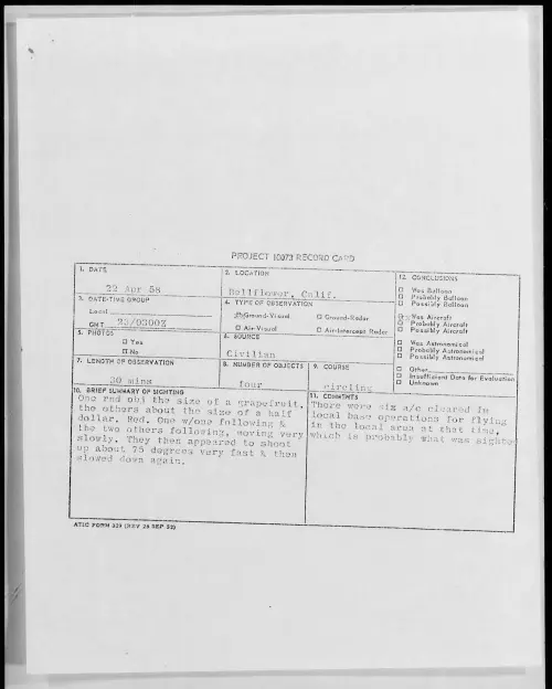First page of 1958.04 - 6968635 - Bellflower, Calif