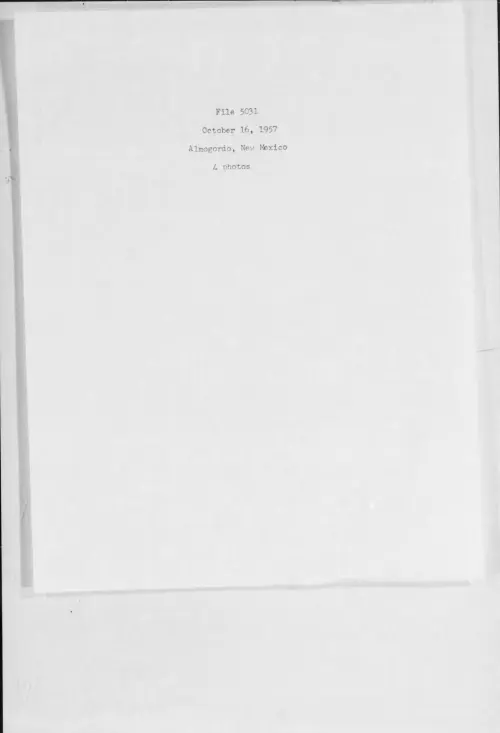 First page of 1957.10 - 6974852 - Almofordo, New Mexico (#5031)