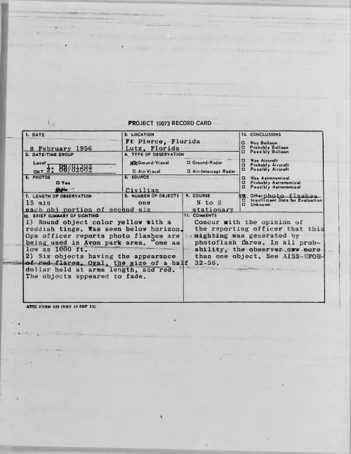 First page of 1956.02 - 7340490 - Ft Pierce, Florida Lutz, Florida