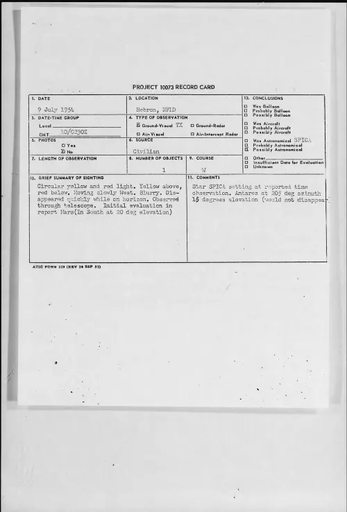 First page of 1954.07 - 8714642 - Hebron, NFLD