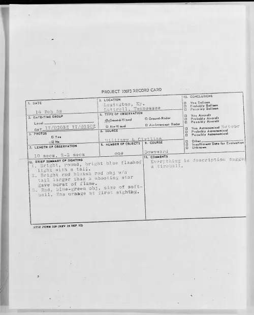 First page of 1958.02 - 6960696 - Lexington, Ky