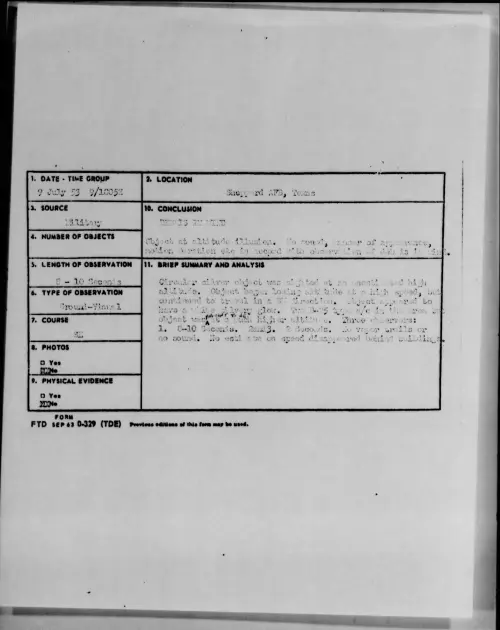 First page of 1953.07 - 6978201 - Sheppard AFB, Texas