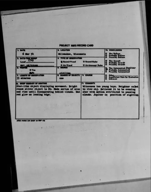First page of 1954.03 - 6780658 - Milwaukee, Wisconsin