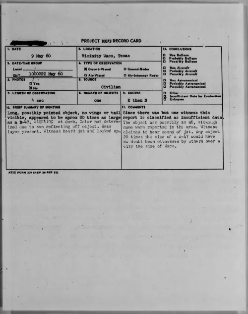 First page of 1960.05 - 7812494 - Vicinity Waco, Texas
