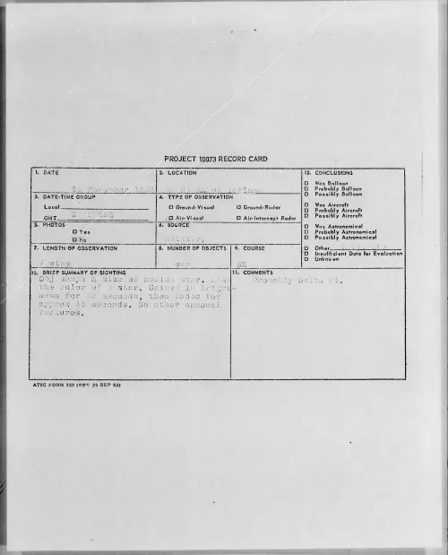 First page of 1958.11 - 7202886 - 90 Mi NW Of Iceland
