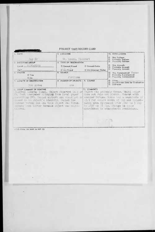 First page of 1960.09 - 8226970 - St. Louis, Missouri