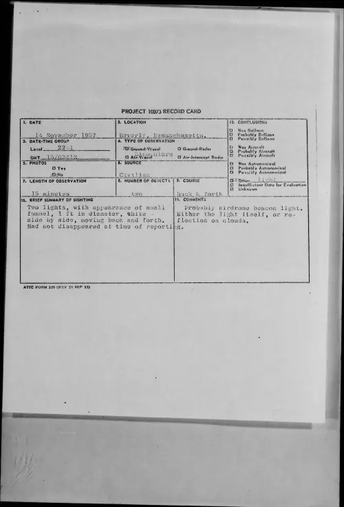 First page of 1957.11 - 6783151 - Beverly, Massachusetts