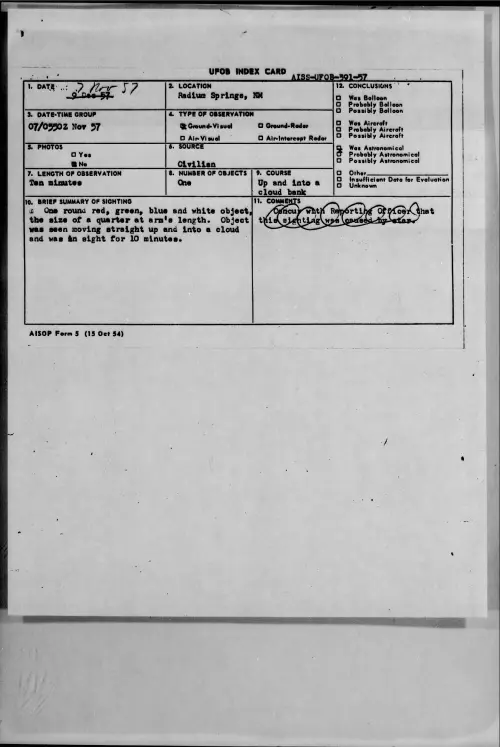 First page of 1957.11 - 6780764 - Radium Springs, NM