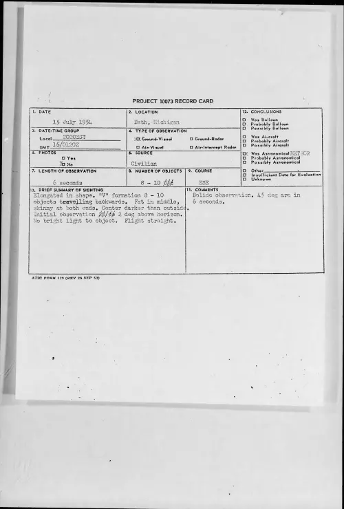 First page of 1954.07 - 8714944 - Bath, Michigan