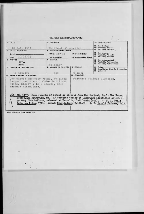 First page of 1957.07 - 6961239 - Hartford, Connecticut