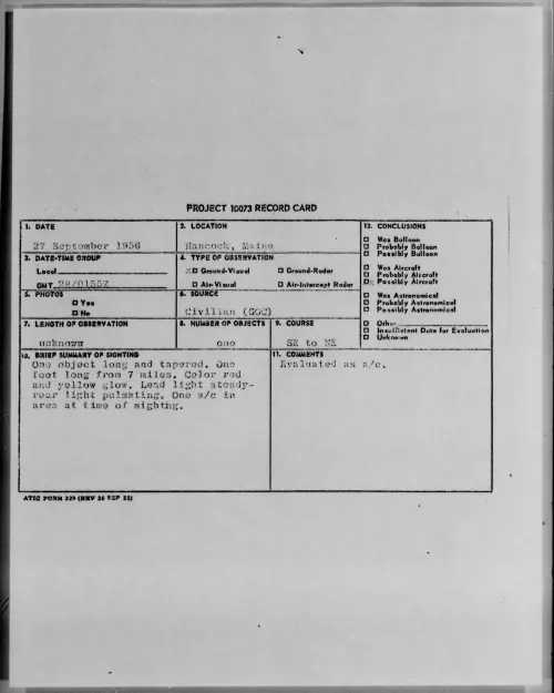First page of 1956.09 - 7071300 - Hancock, Maine