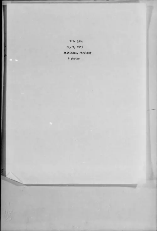 First page of 1955.05 - 7276640 - Baltimore, Maryland (#3544)