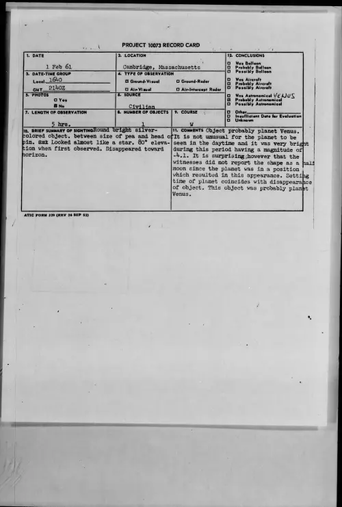 First page of 1961.02 - 8632248 - Cambridge, Massachusetts