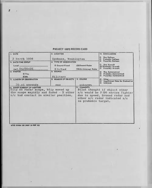 First page of 1956.03 - 7340736 - Spokane, Washington