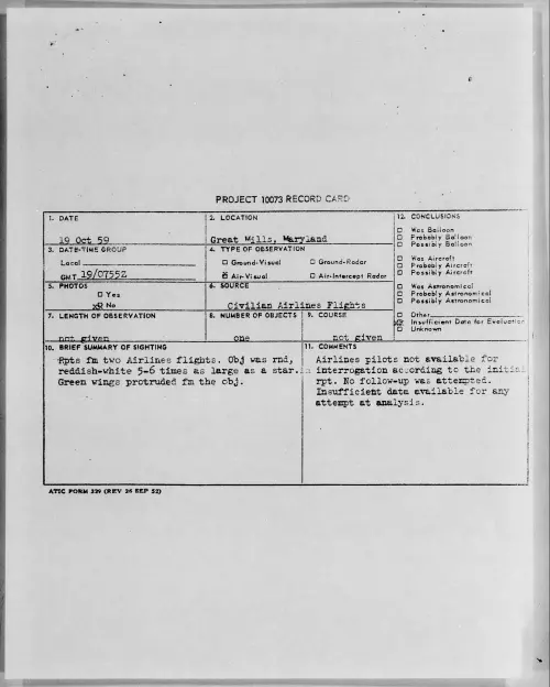 First page of 1959.10 - 6962600 - Great Mills, Maryland