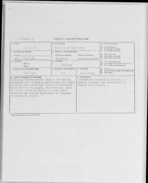 First page of 1960.10 - 8233461 - 500 Mi W Of California