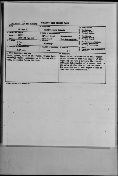 First page of 1960.05 - 7812674 - Southwestern Canada