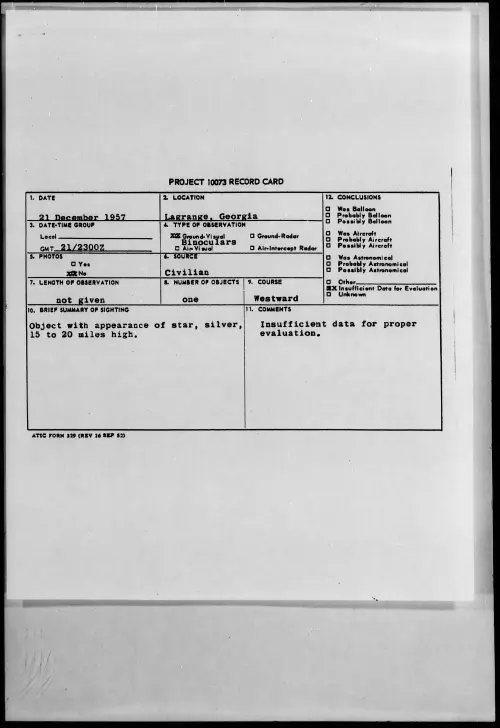 First page of 1957.12 - 6971028 - Lagrange, Georgia