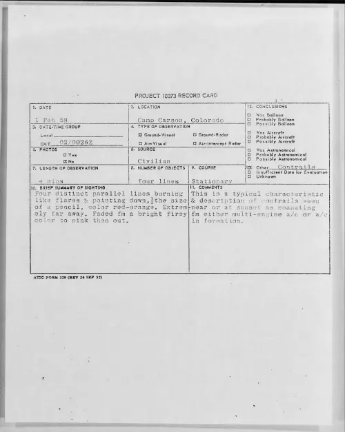 First page of 1958.02 - 6960144 - Camp Carson, Colorado
