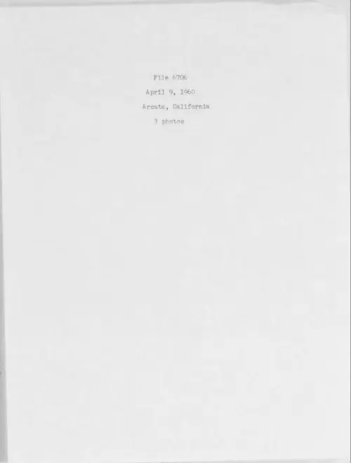 First page of 1960.04 - 6975643 - Arcata, California (#6706)