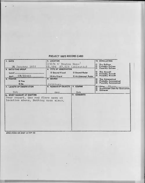 First page of 1957.01 - 6786402 - (250 Mi E Boston Mass) 42.10N 63.51W (Atlantic)