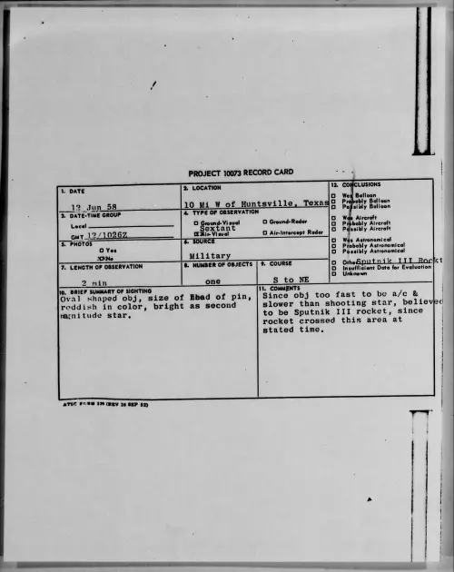 First page of 1958.06 - 8847309 - 10 Mi W Of Huntsville, Texas