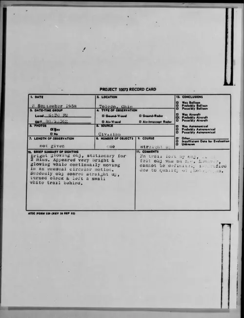 First page of 1958.09 - 8868480 - Toledo, Ohio