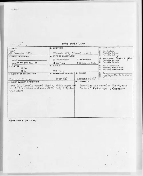 First page of 1954.11 - 6960613 - Edwards AFB, (Muroc), Calif