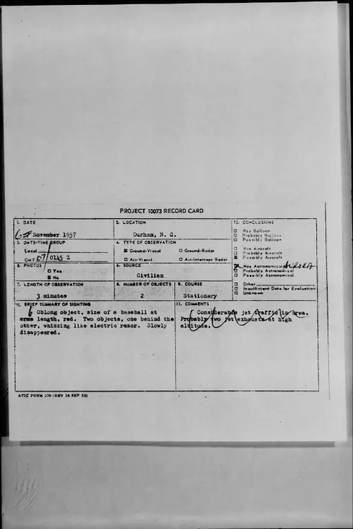 First page of 1957.11 - 7235073 - Durham, N. C