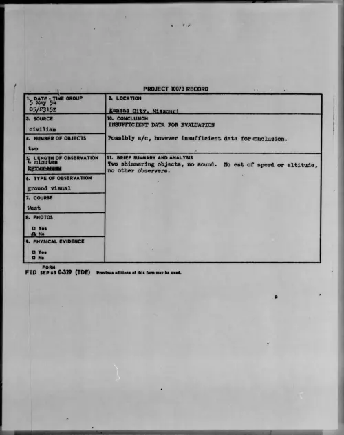 First page of 1954.05 - 6781403 - Kansas City, Missouri