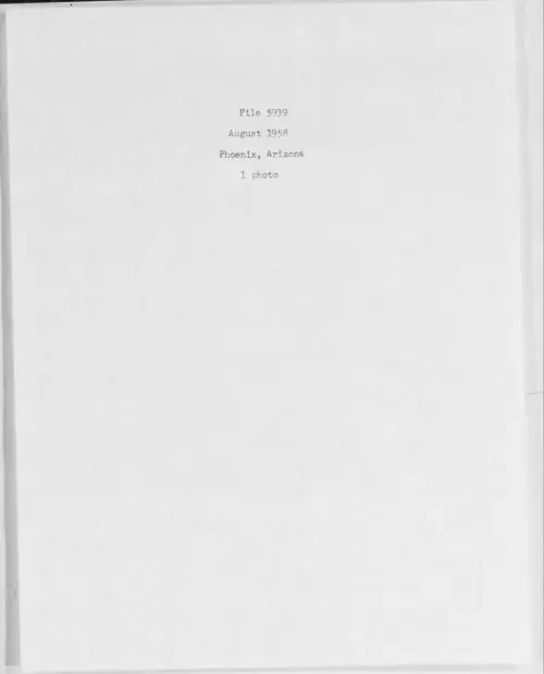 First page of 1958.08 - 6975134 - Phoenix, Arizona (#5939)