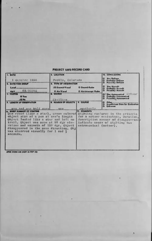 First page of 1956.10 - 7071564 - Pueblo, Colorado