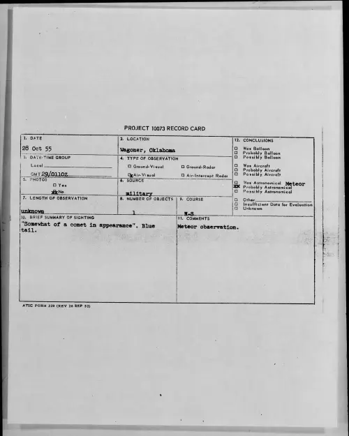 First page of 1955.10 - 7339767 - Wagoner, Oklahoma