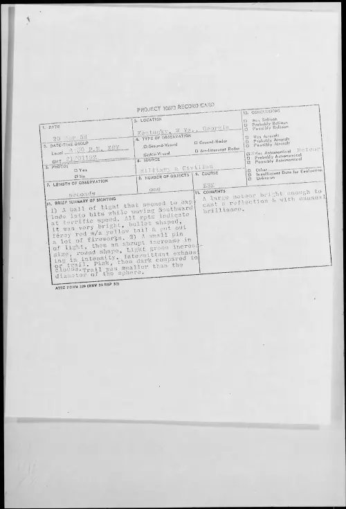 First page of 1958.04 - 6968496 - Kentucky, W Va., Georgia