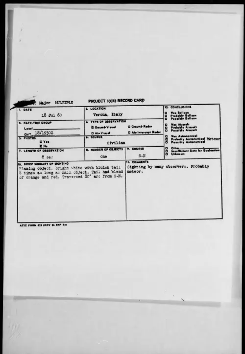 First page of 1960.07 - 7817457 - Verona, Italy