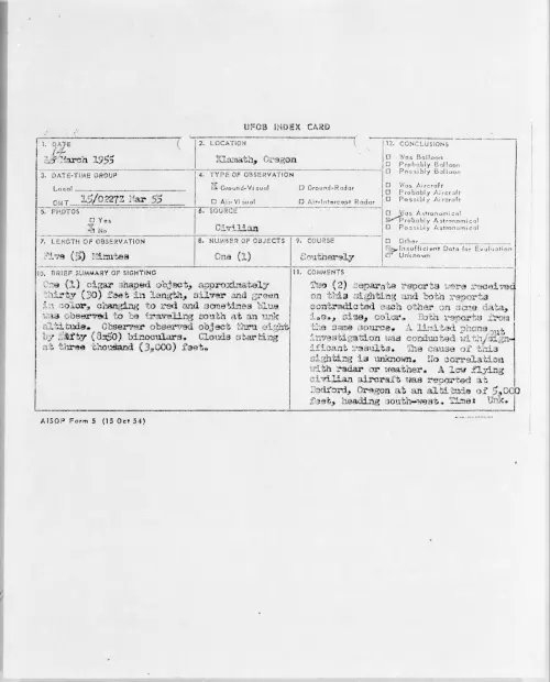 First page of 1955.03 - 6970888 - Klamath, Oregon