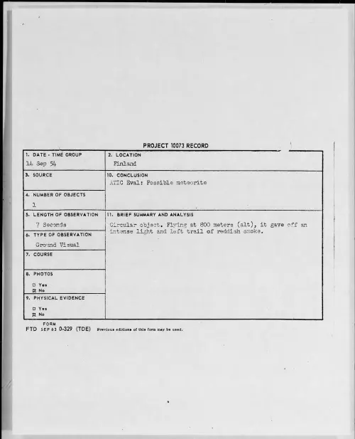 First page of 1954.09 - 8726679 - Finland